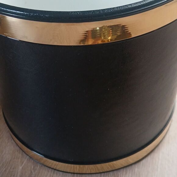 Kraftware Ice Bucket with Lid 3 Quart Vinyl Leather USA Entertaining Bar New Box - Picture 4 of 13